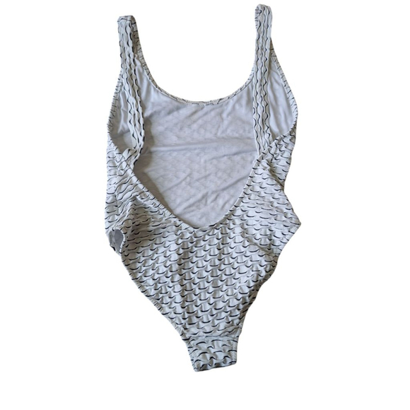 Milly Cabana One Piece Neutral Deep Back Scoop Women's Size S - Picture 4 of 7